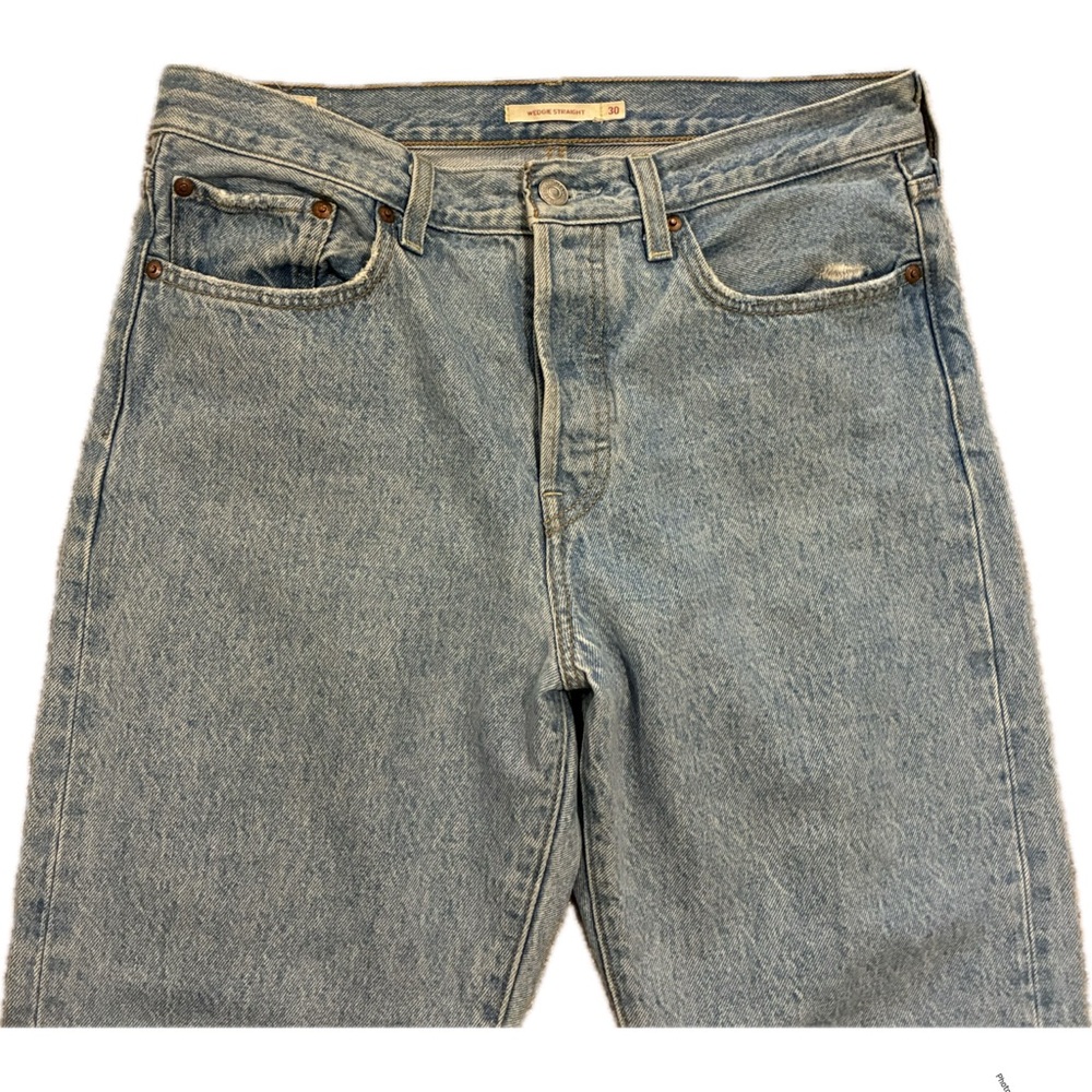 Levi's Jeans Women’s 30 Light Blue Wedgie Straight Ankle High Rise LIKE NEW! - Picture 5 of 11